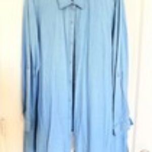 Zac & Rachel Woman Long Denim Shirt/Dress Sz 1X